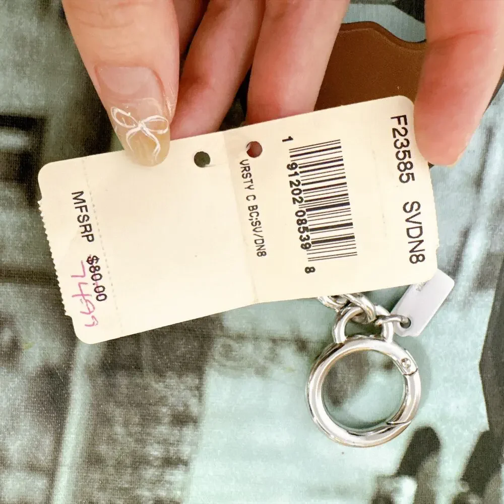 Coach Varsity C Leather Bag Charm, Style F23585